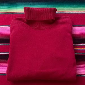 ♥️ Ann Taylor Red Turtleneck Sweater X-Large